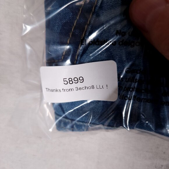 Woman Within Blue Jeans Size 14W Tall Camo Denim Pants Stretch Casual Urban - Picture 15 of 15